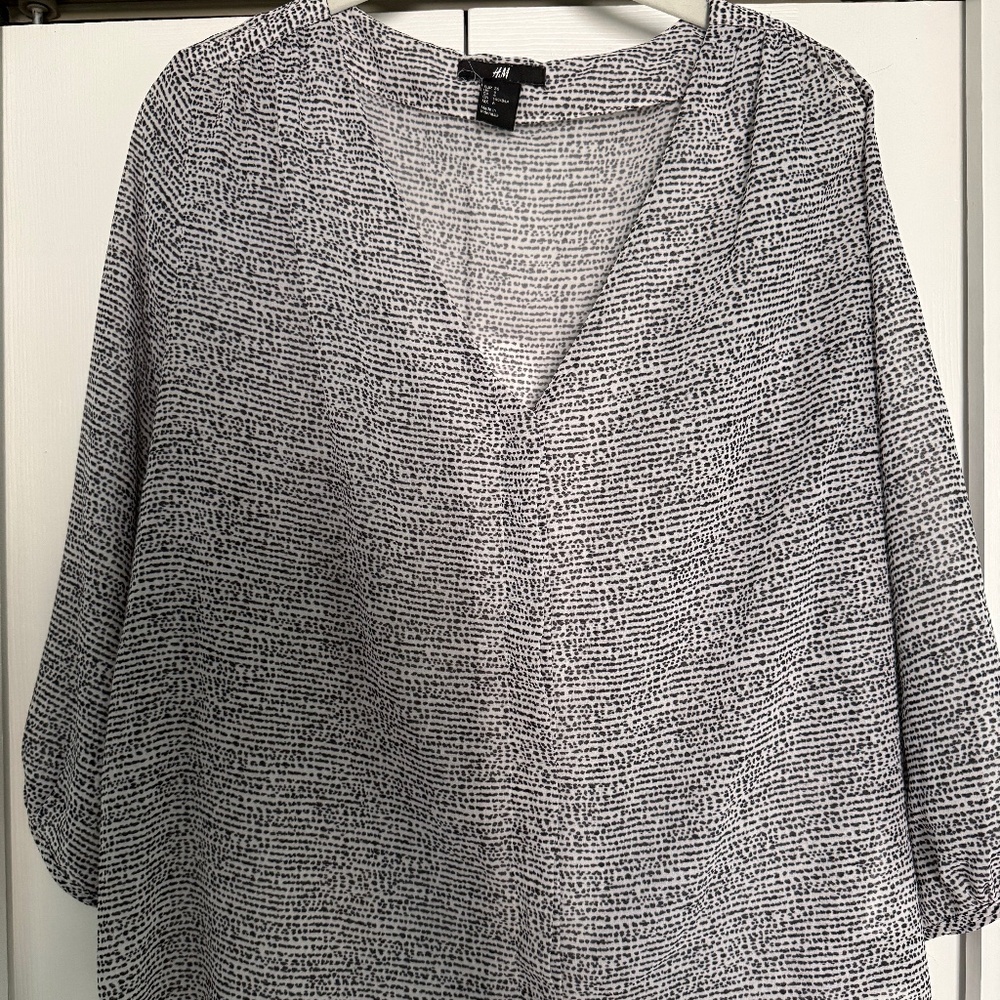 Vneck Button Up Blouse